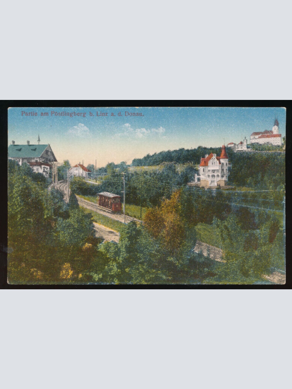 AK aus Linz an der Donau Pöstlingberg mit Pöstlingbergbahn Oberösterreich (4478)