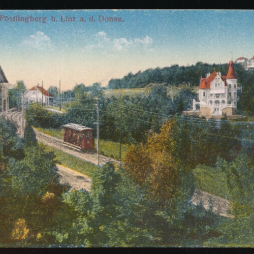 AK aus Linz an der Donau Pöstlingberg mit Pöstlingbergbahn Oberösterreich (4478)
