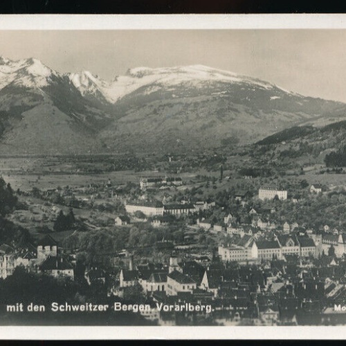 AK aus Feldkirch mit den Schweizer Bergen Vorarlberg (4480)