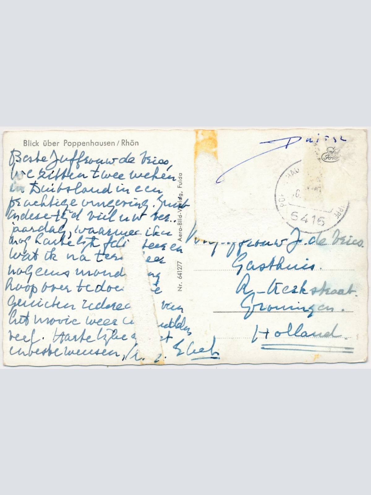 AK, Blick über Poppenhausen / Rhön, Hessen (S544)