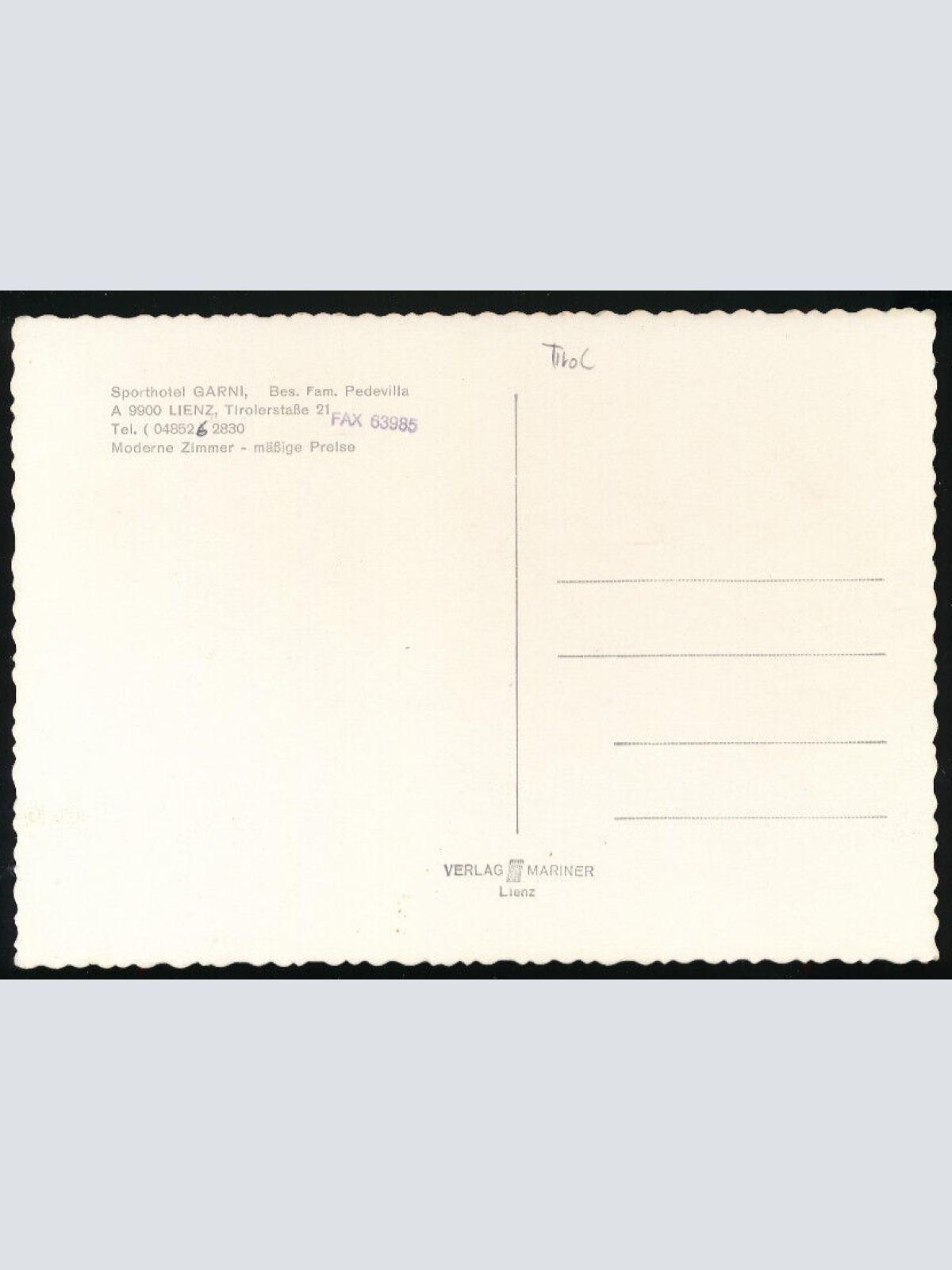 AK aus Lienz Sporthotel Garni Tirol (4775)