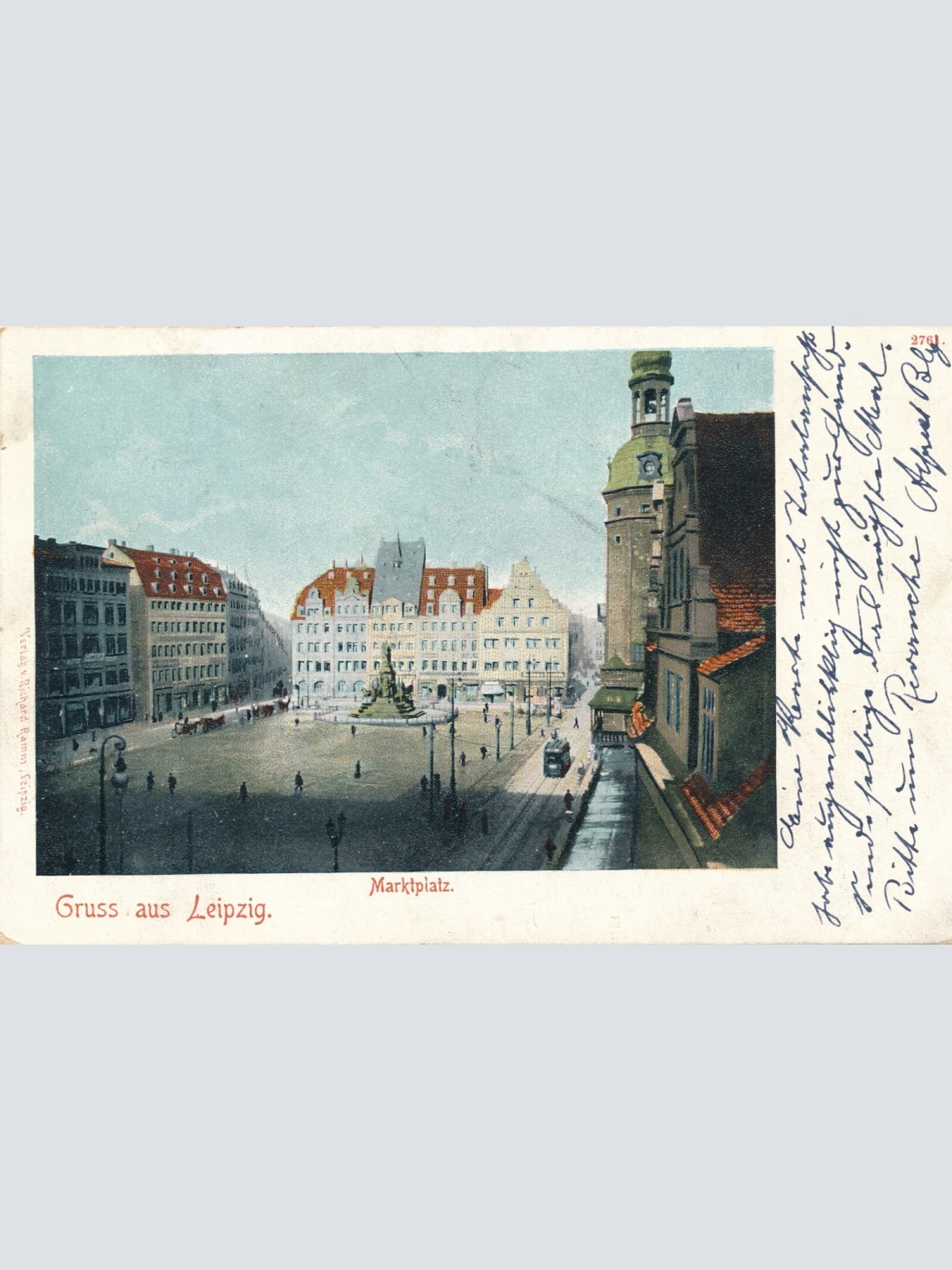 AK, Gruß aus Leipzig, Marktplatz, Sachsen (S494)