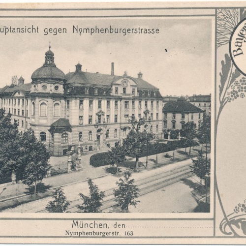 AK, Hauptansicht gegen Nymphenburgerstraße, München, Bayern (S742)