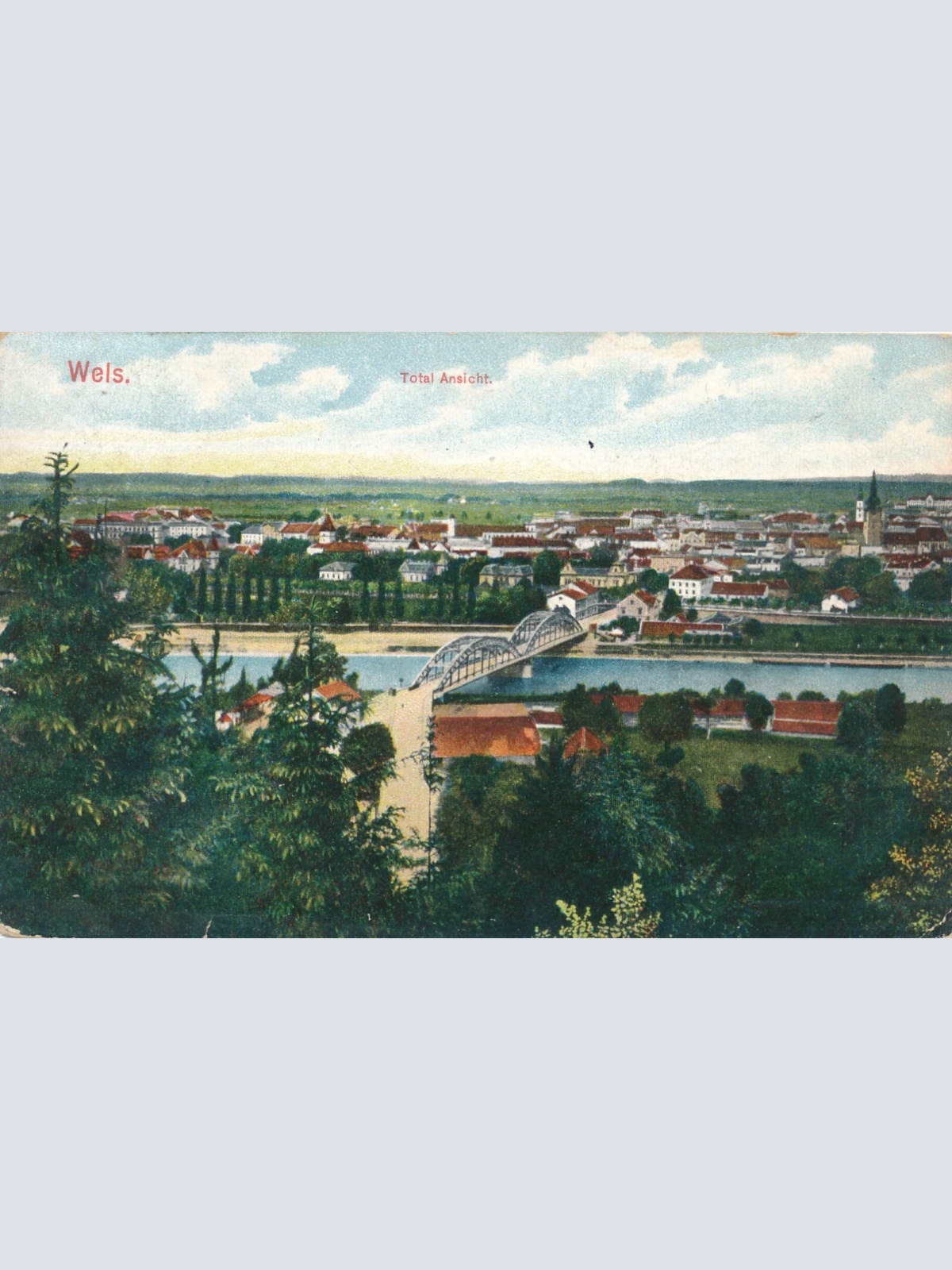 AK, Oberösterreich, Wels, Total Ansicht (S748)