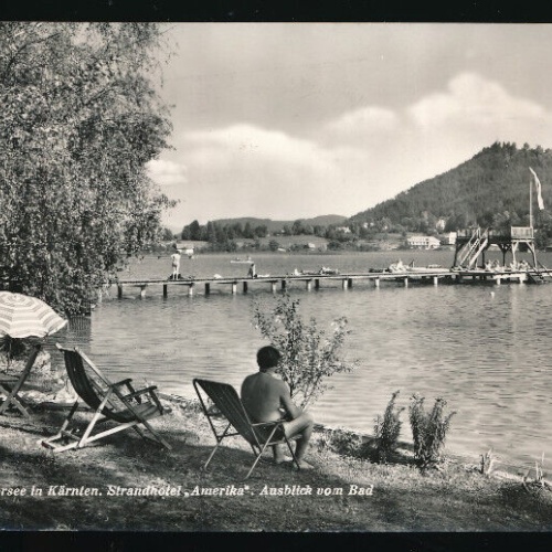 AK am Klopeinersee mit Strandhotel Amerika Kärnten (5017)
