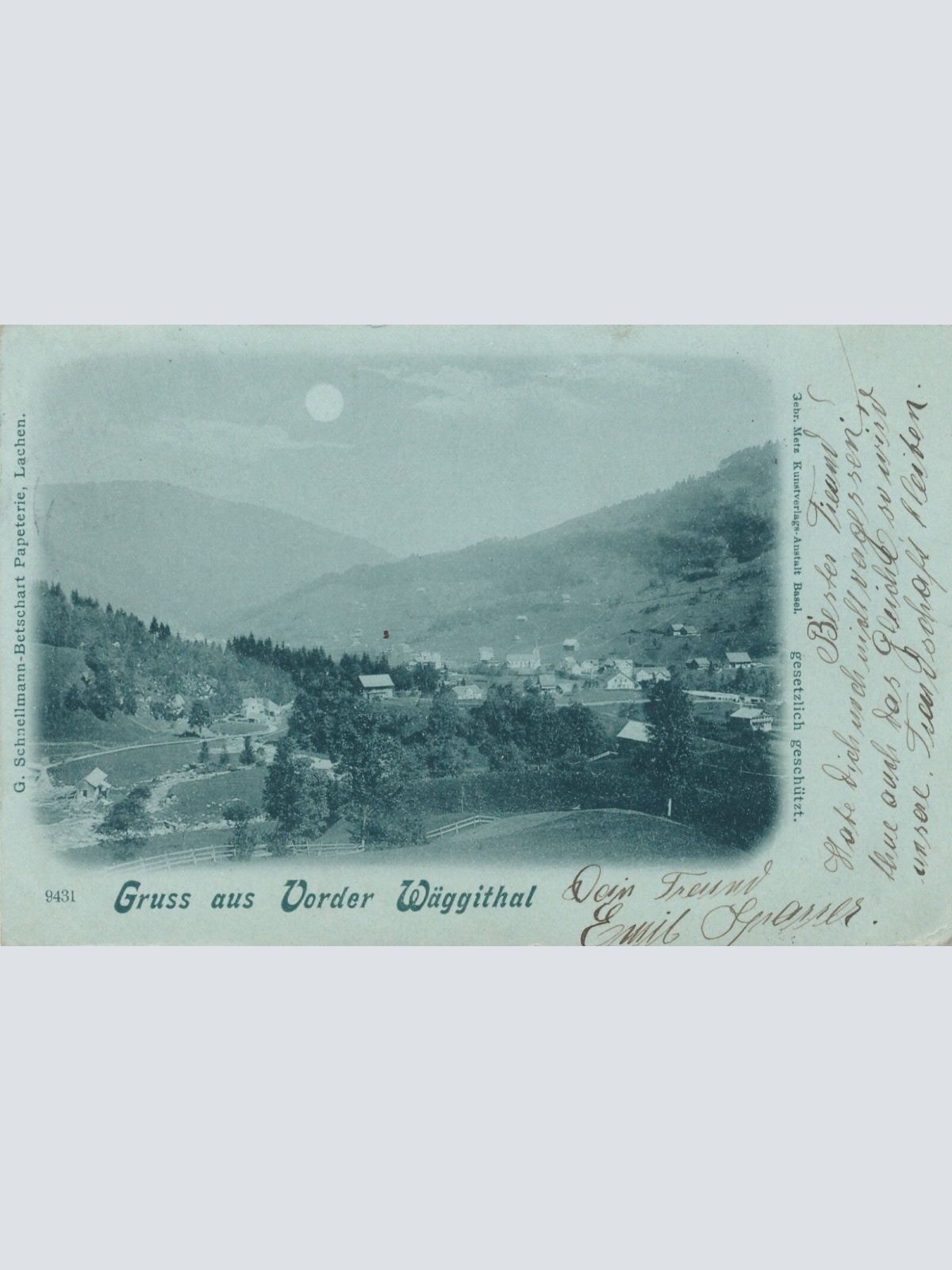 AK, Gruß aus Vorder Wäggithal, Schweiz (S510)