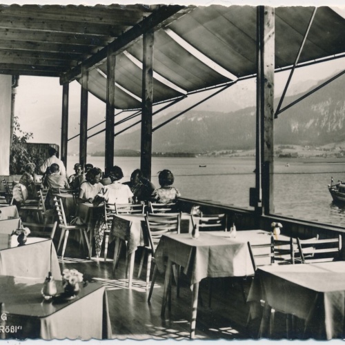 AK, St. Wolfgang, Terrasse Weißes Rößl, Oberösterreich (S870)