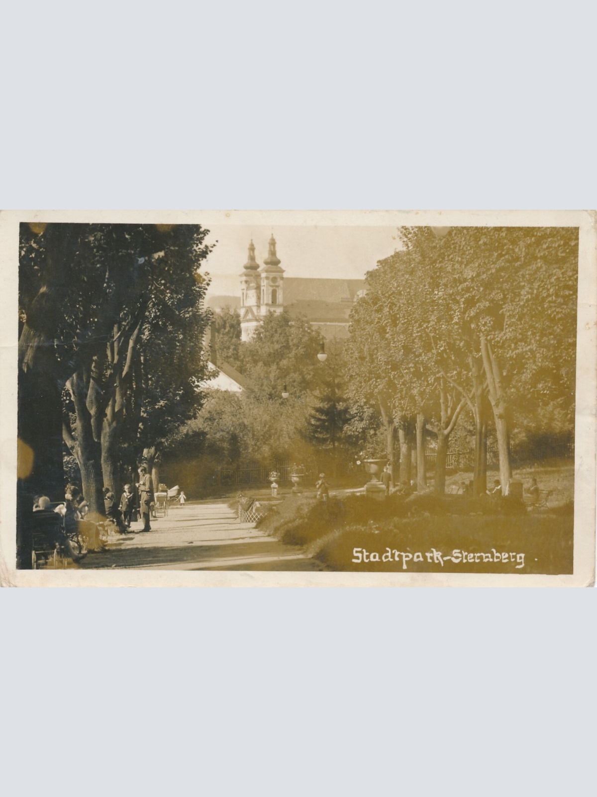 AK, Stadtpark - Sternberg, Šternberk, Tschechien (S873)