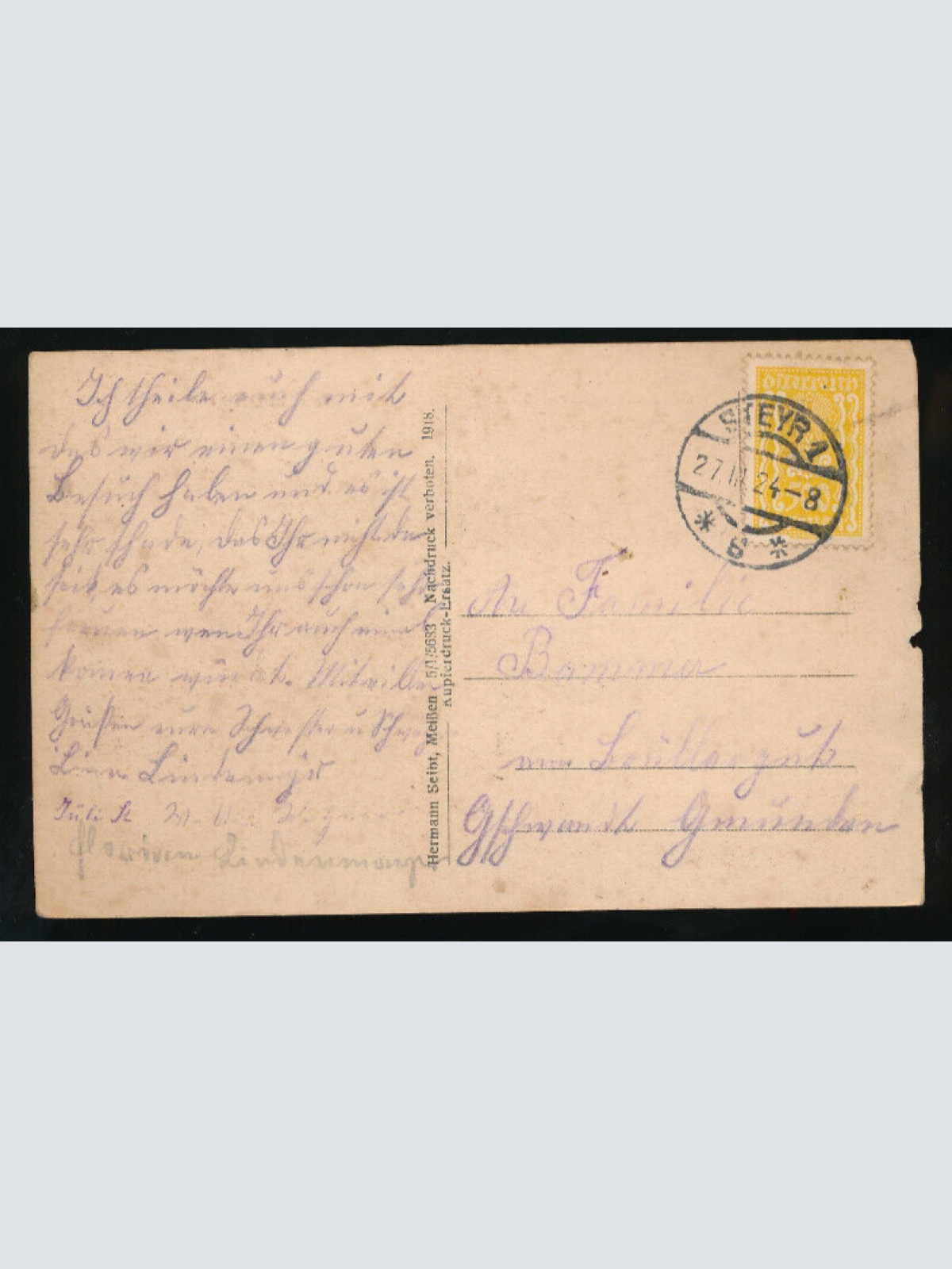 AK aus Steyr mit Bahnhof Oberösterreich (5098)