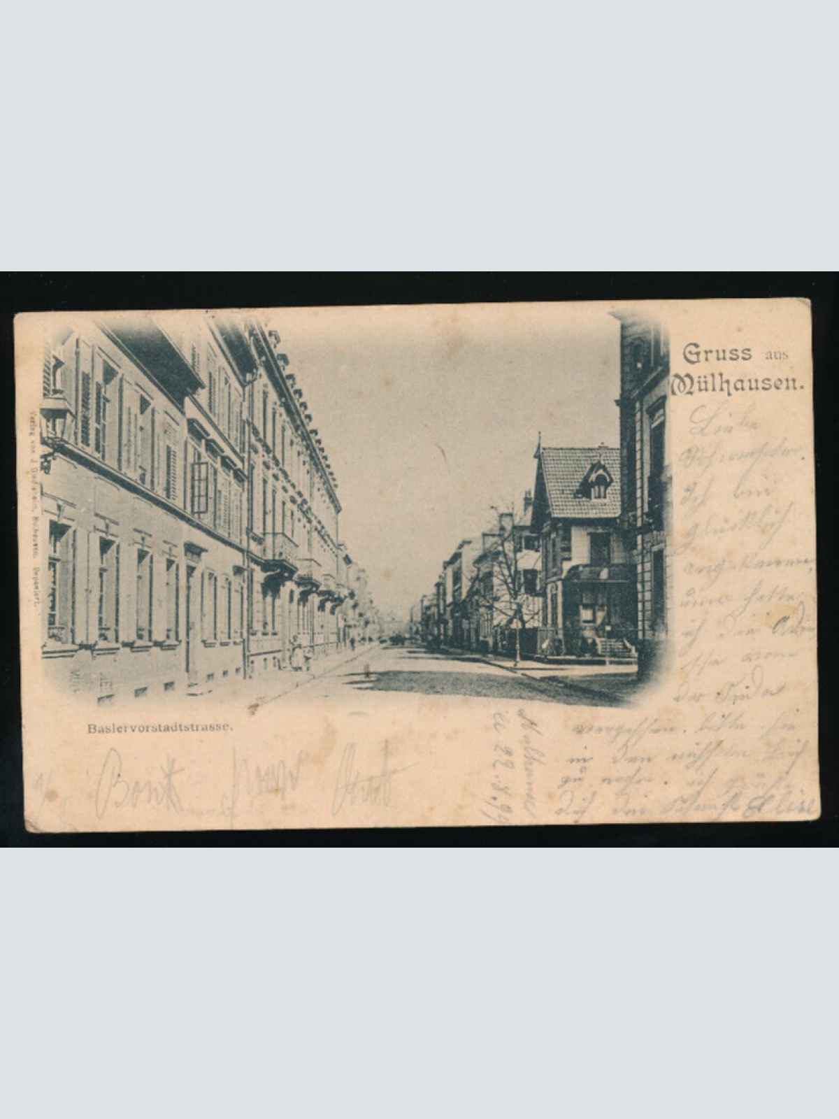 AK aus Mannheim Baslervorstadtstrasse Thüringen (5066)