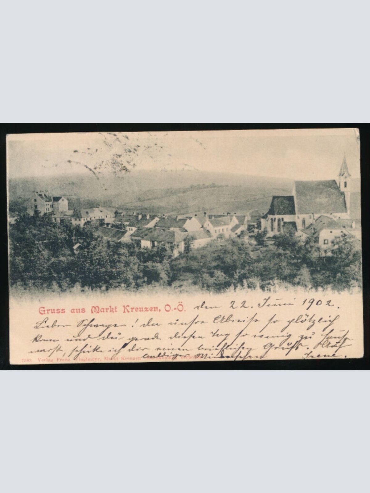 AK gruss aus Markt Kreuzen Oberösterreich (5094)