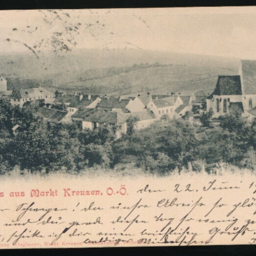 AK gruss aus Markt Kreuzen Oberösterreich (5094)