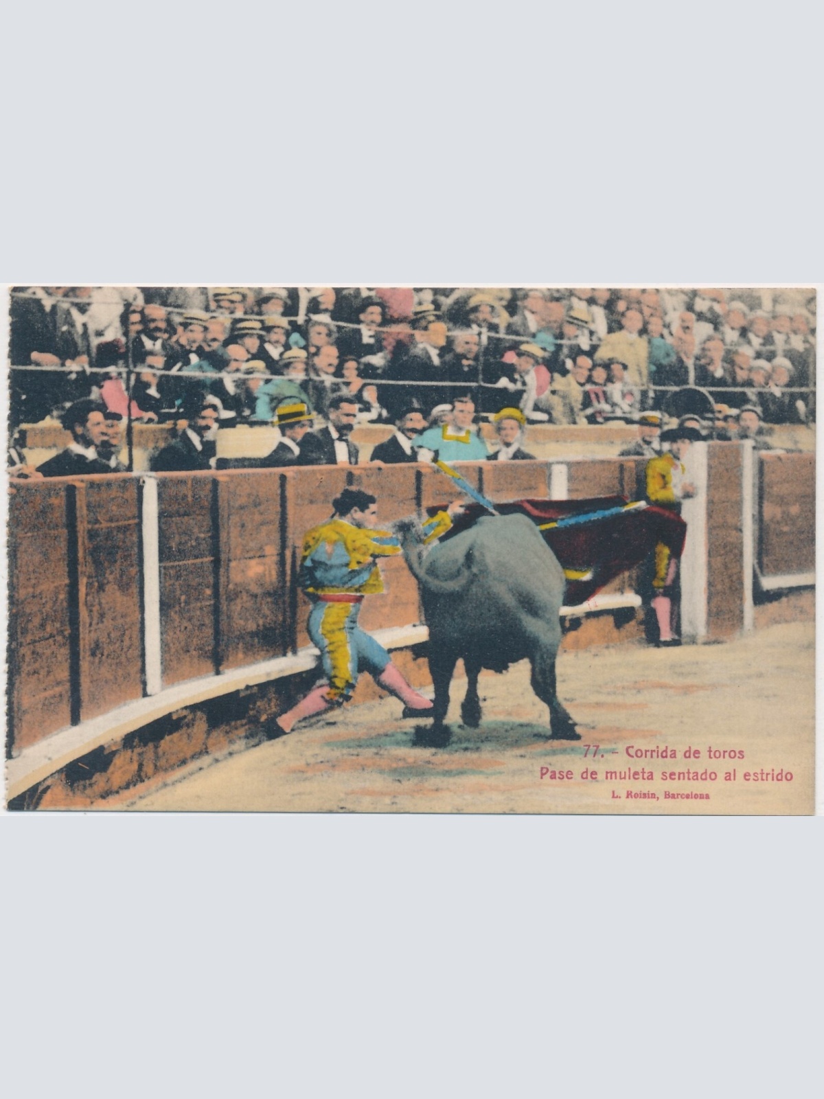 AK, Corrida de Toros, Stierkampf, Pase de muleta sentado al estrido (S836)
