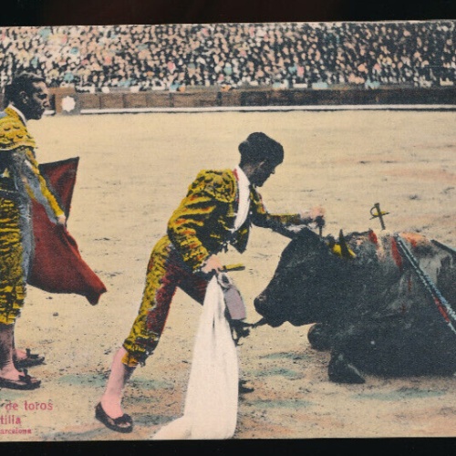 AK aus Spanien Stierkampf - Corrida de Toros , La puntilla (4897)