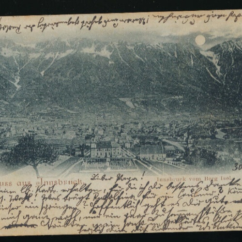 Mondschein - Karte gruss aus Innsbruck Tirol (4940)