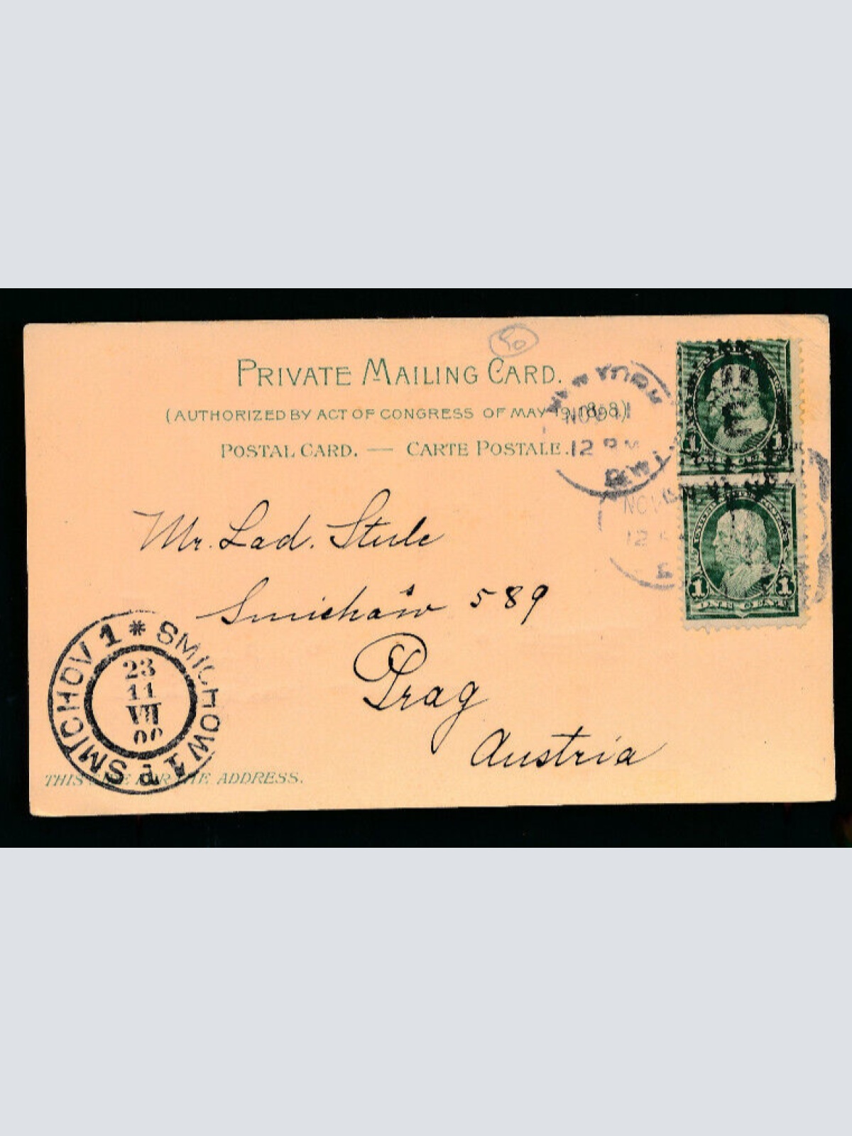 Mondschein - Karte Souvenir of Greater New York mit Leuchtenden Fenster (4938)