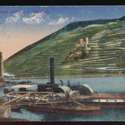 AK vom Mäuseturm und Ruine Ehrenfels Rheinland - Pfalz (5205)