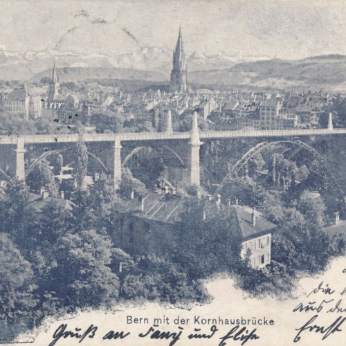 AK, Bern mit der Kornhausbrücke, Schweiz (S688)