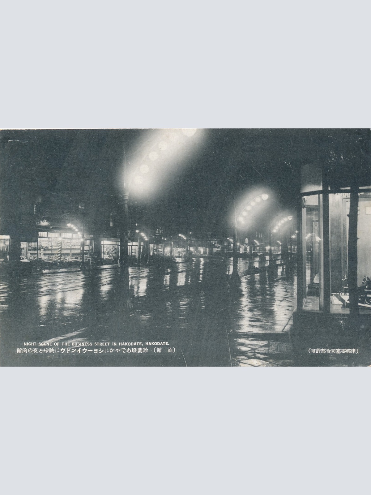 AK, Night scene of the business street in Hakodate, Japan (S1044)