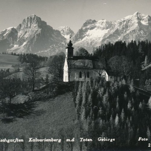 AK, Windischgarsten, Kalvarienberg m. d. Toten Gebirge, Oberösterreich (S1071)