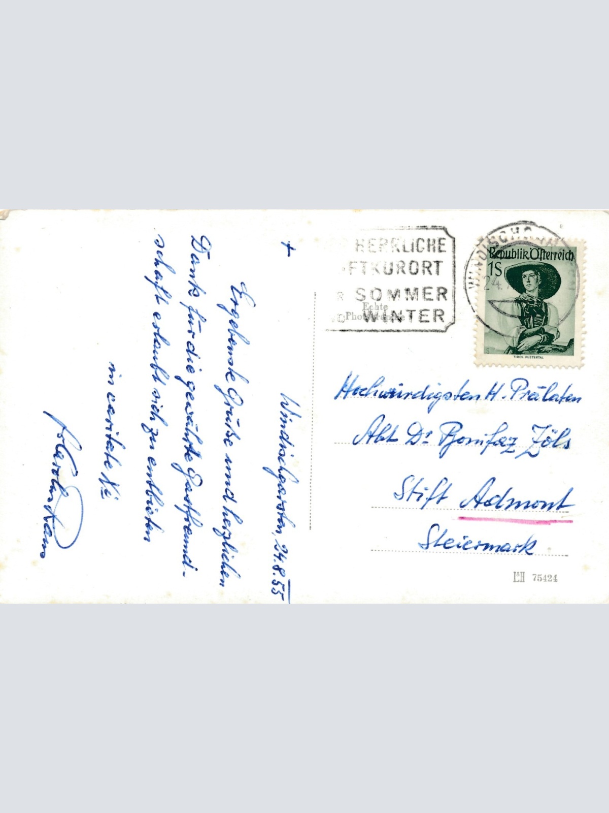 AK, Windischgarsten, Kalvarienberg m. d. Toten Gebirge, Oberösterreich (S1071)