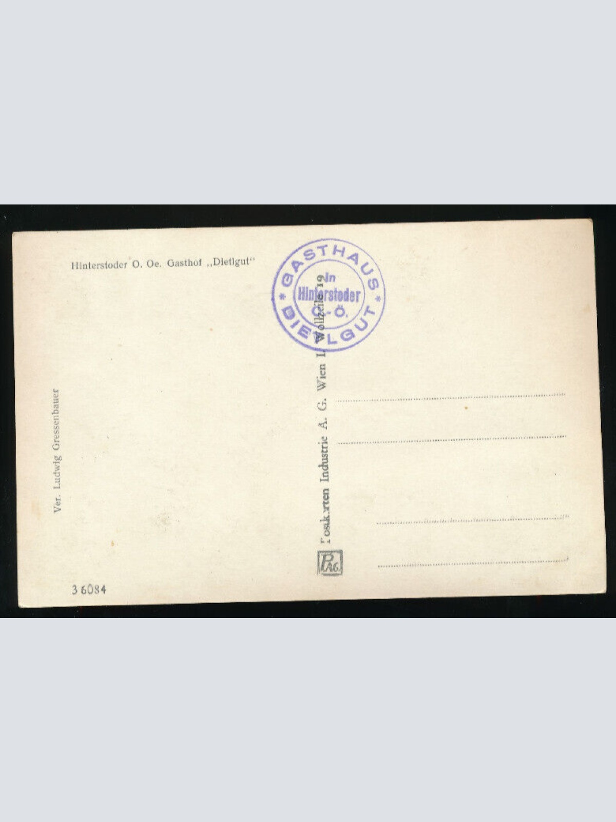 AK aus Hinterstoder mit Gasthof Dietlgut Oberösterreich (5246)