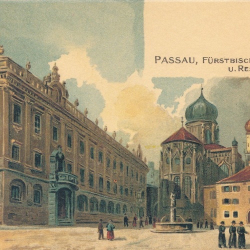 AK, Passau, Fürstbischöfl. Residenz u. Residenzplatz, Bayern (S701)
