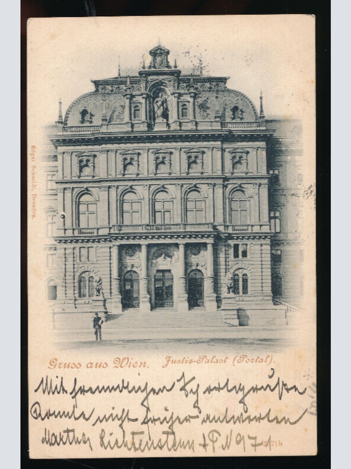 AK gruss aus Wien Justiz-Palast (5117)