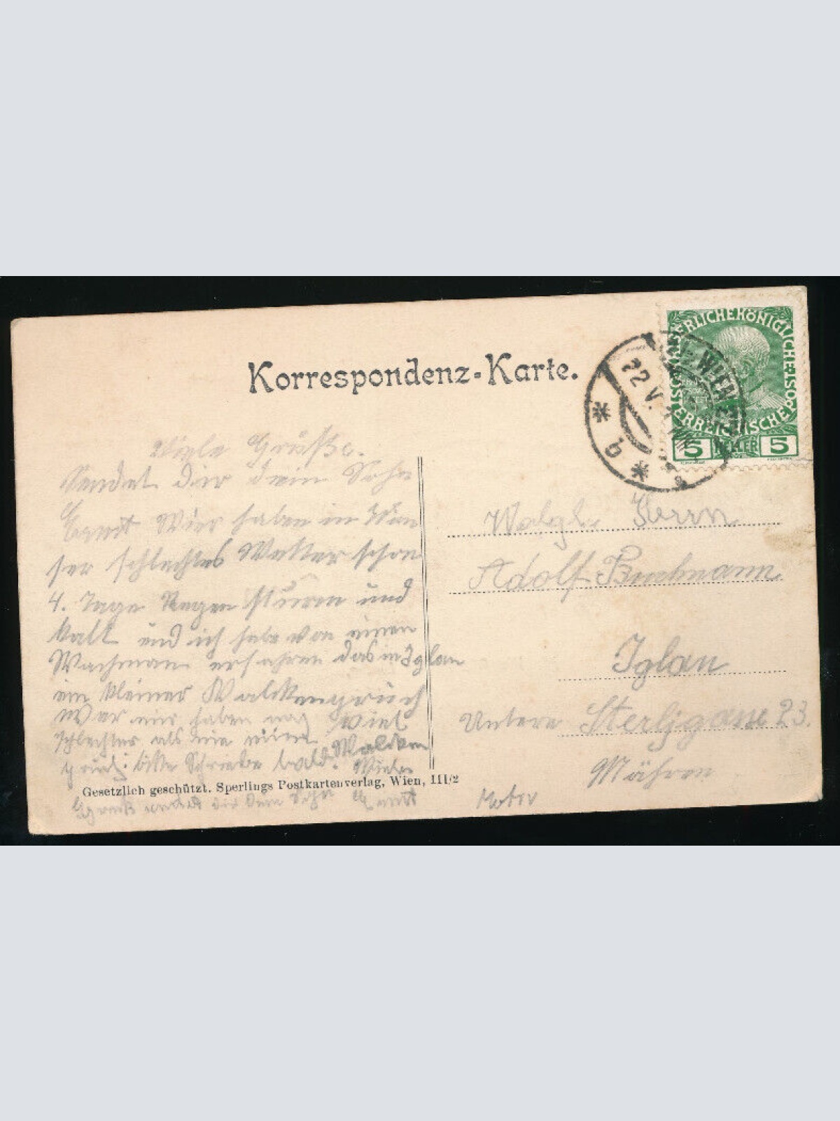 AK aus Wien mit Pabst Pius X. und Schottenkirche (5107)