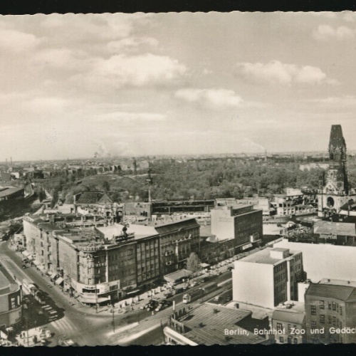 AK aus Berlin Bahnhof Zoo und Gedächtniskirche Berlin (5168)
