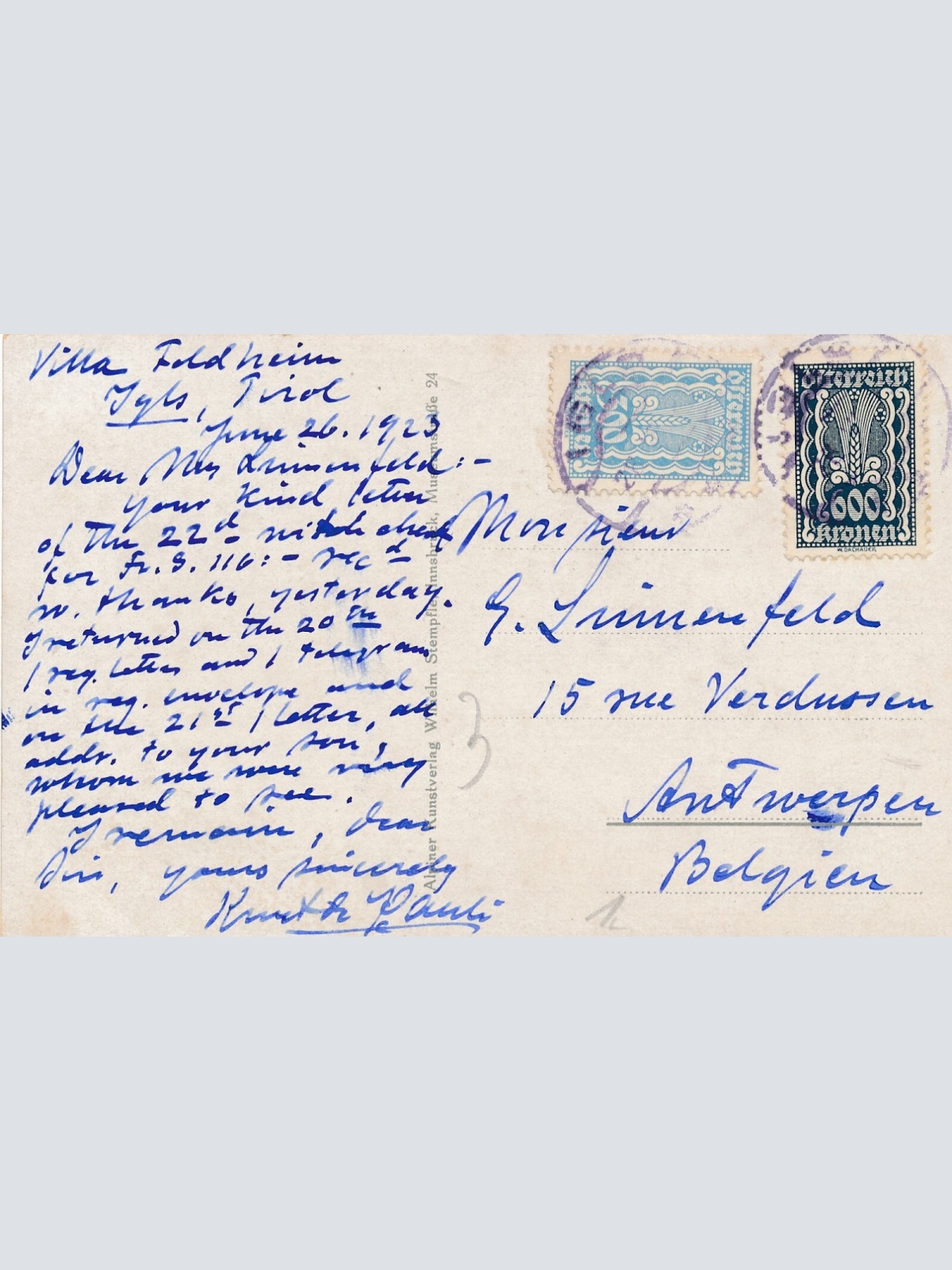 AK, Tirol, Lansersee und Igis gegen Series und Habicht (S963)