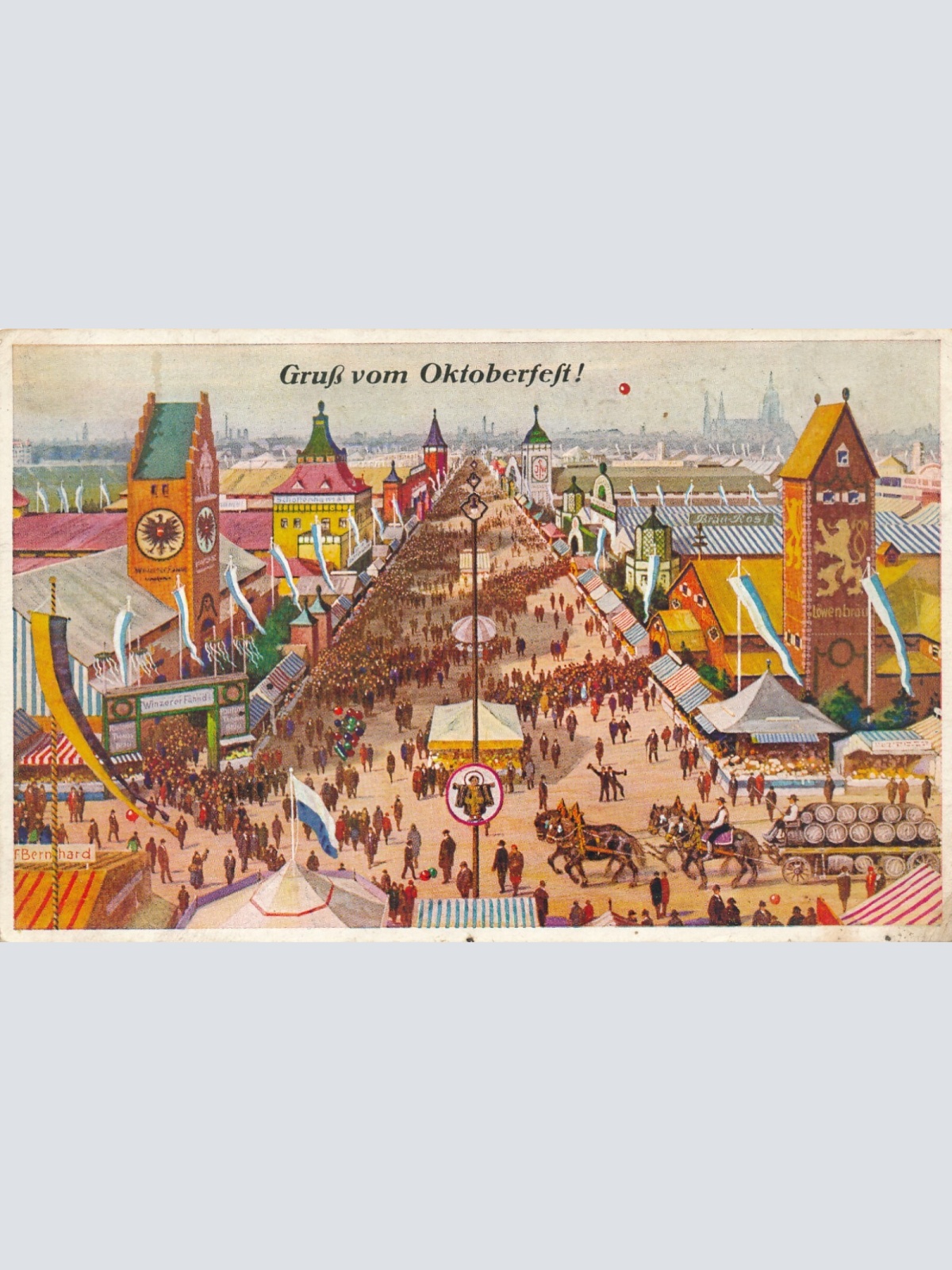 AK, Gruß vom Oktoberfest, München, Bayern (S973)