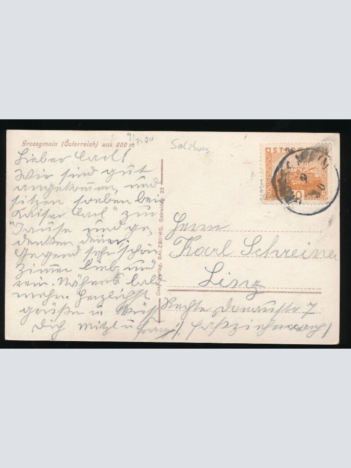 AK aus Grossgmain Oberösterreich (5451)