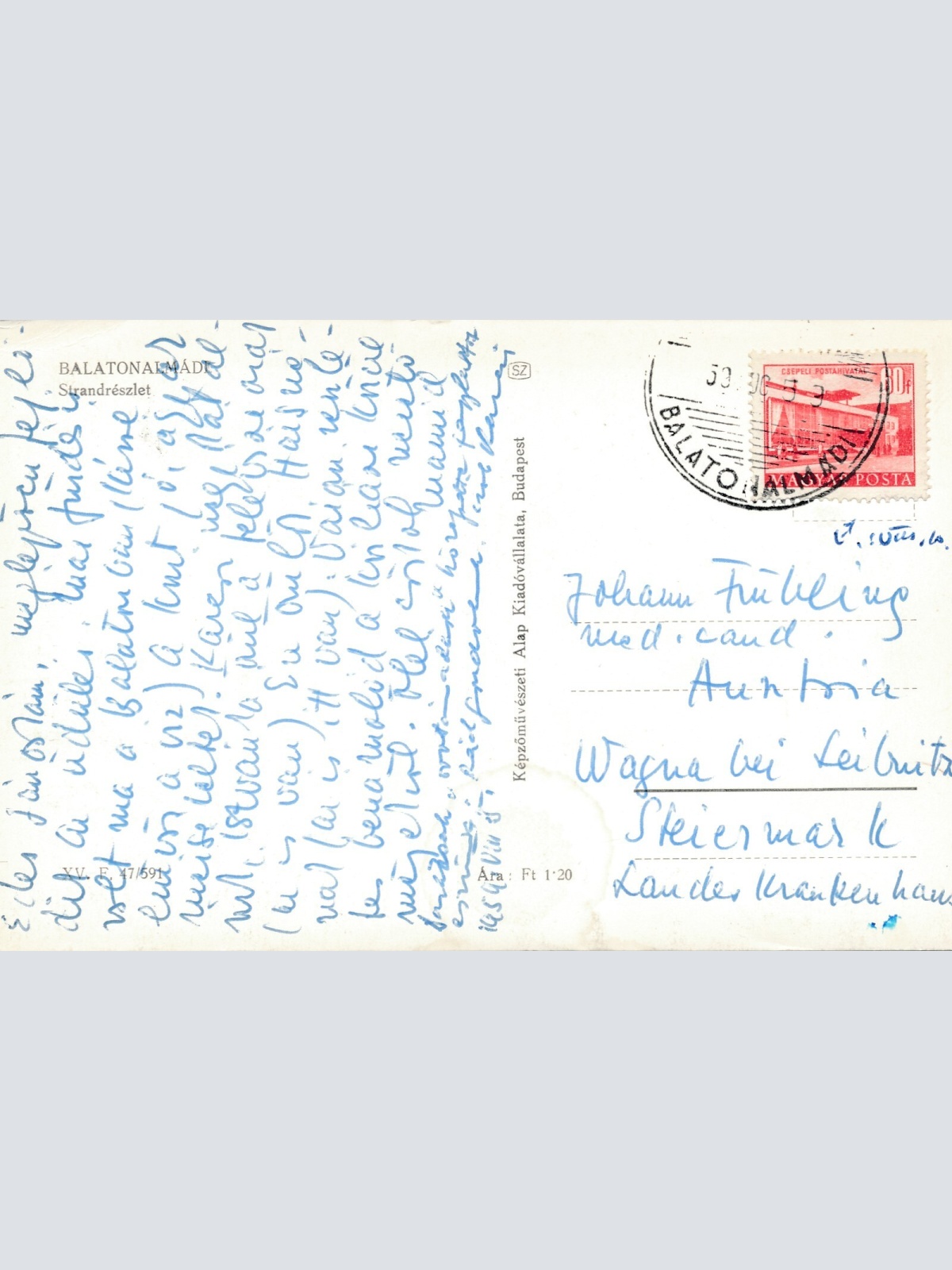 AK, Balatonalmádi, Strandreszlet, Ungarn (S945)