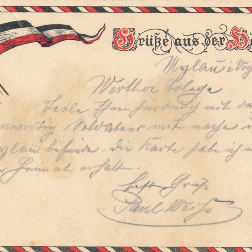 AK, Grüße aus der Heimat, Gott mit uns (S977)