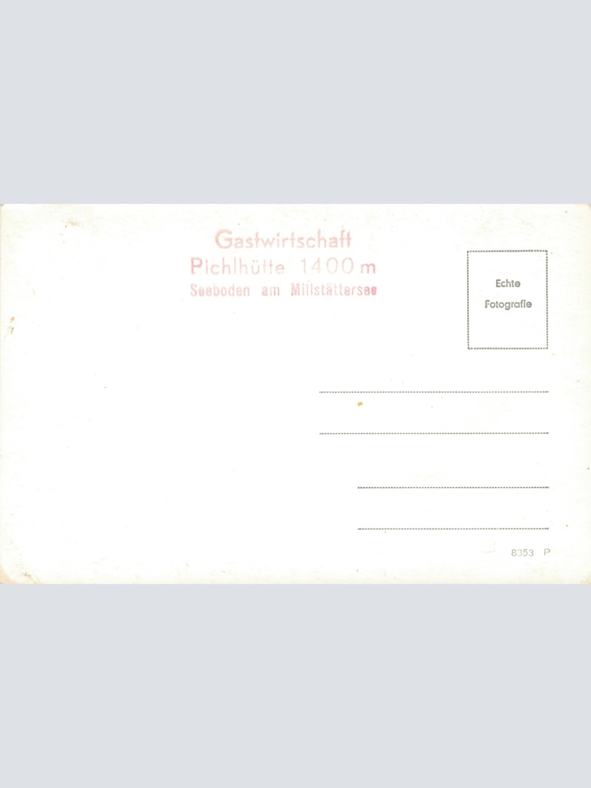 AK, Pichlhütte ober Seeboden, Kärnten (S902)