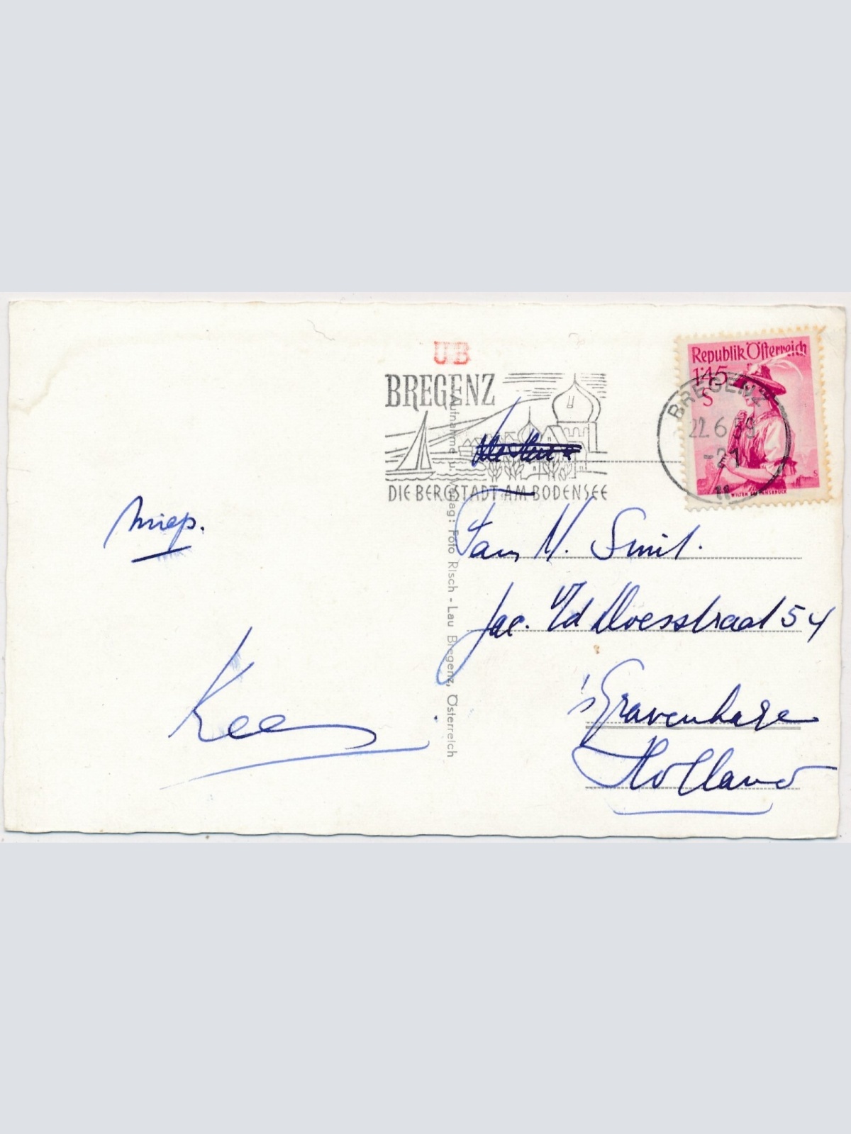 AK, Bregenz, Vorarlberg, Pfänder-Hotel mit Pfänderbahn-Bergstation (S906)