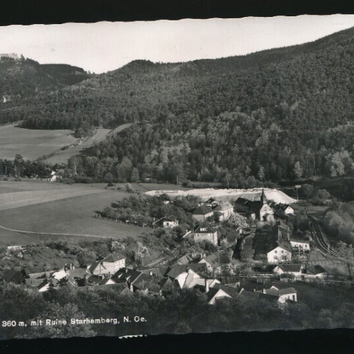 AK aus Wopfing mit Ruine Starhemberg Niederösterreich (5404)