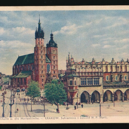 AK aus Krakau mit Marienkirche Polen (5421)