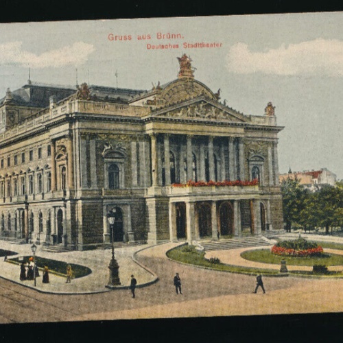 AK aus Brünn mit Deutschem Stadttheater Tschechoslowakei (5430)