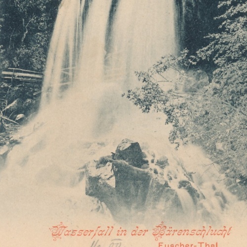 AK, Wasserfall in der Bärenschlucht, Fuscher-Thal (S1136)