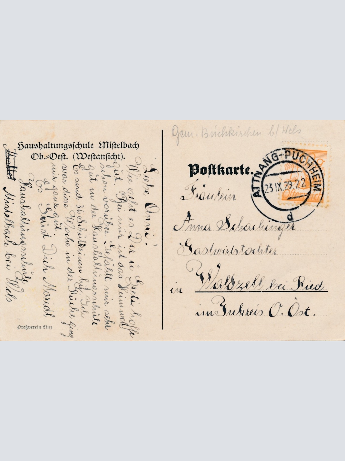 AK, Mistelbach bei Wels, Oberösterreich (S1123)