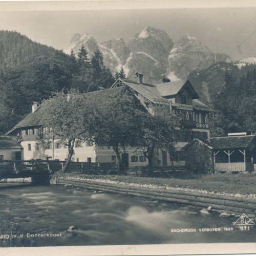 AK, Gosau-Schmid mit dem Donnerkogel, Oberösterreich (S1133)