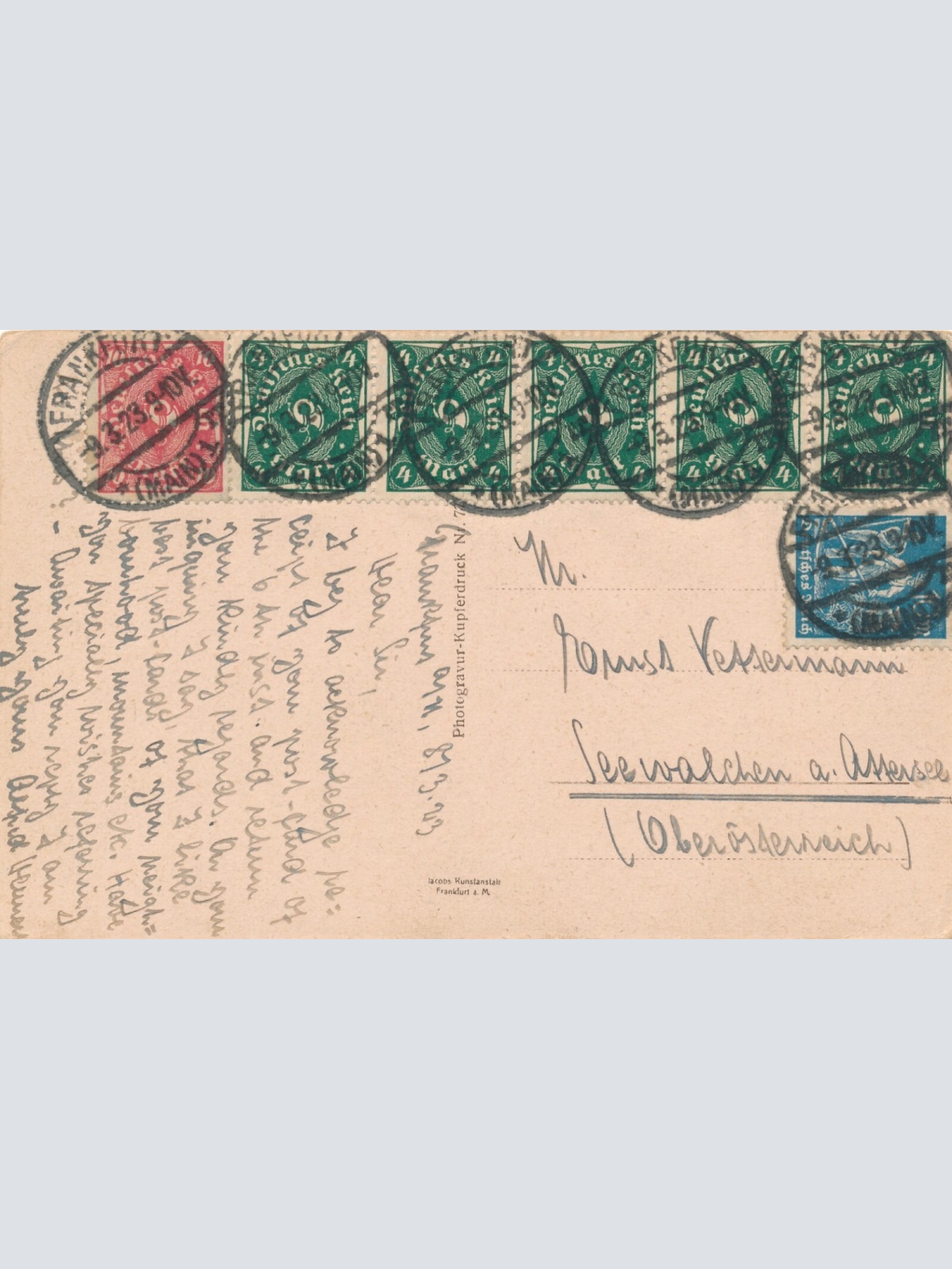 AK, Frankfurt am Main, Hessen, Marktstraße - Domblick (S1232)