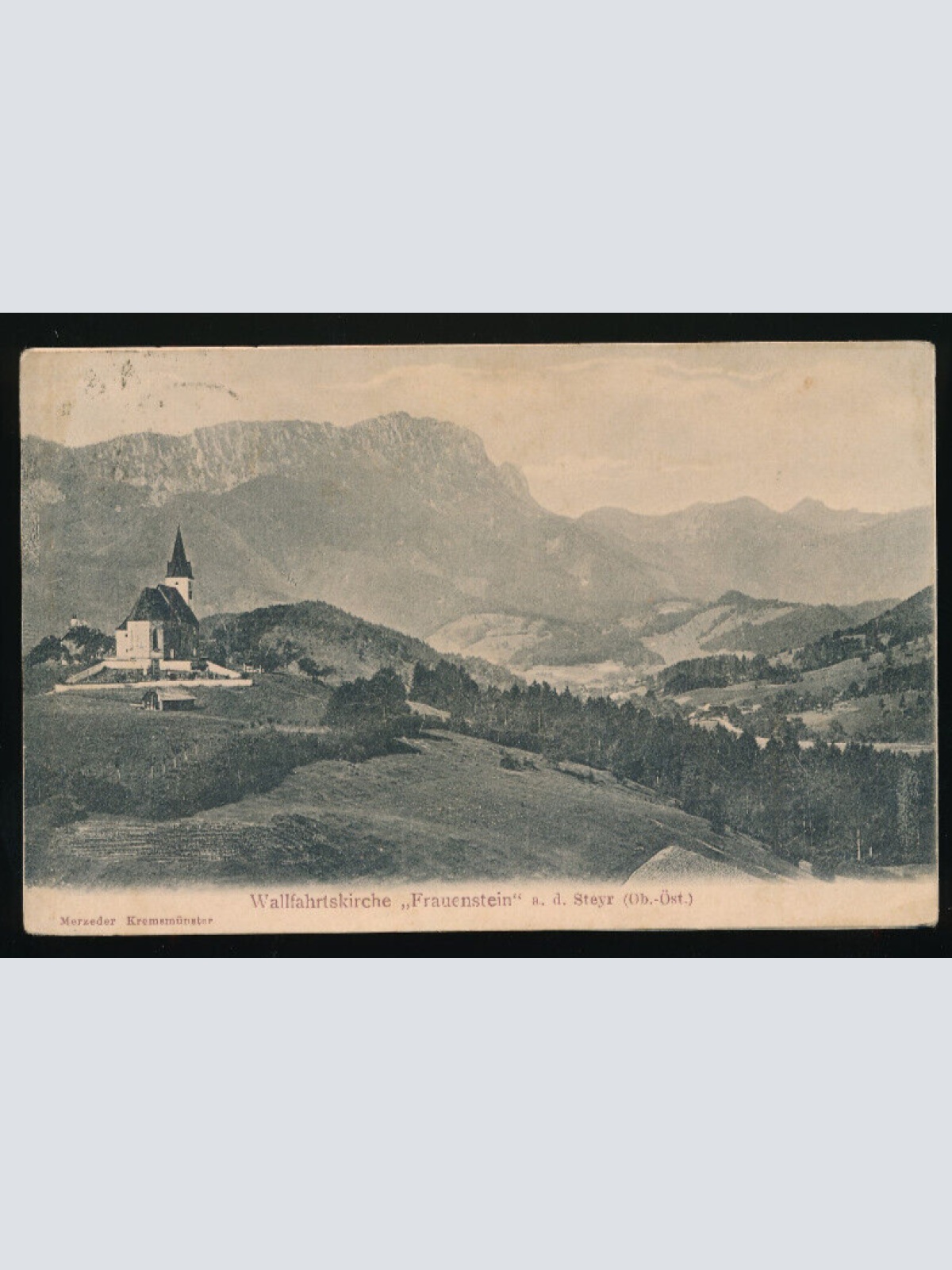 AK aus Frauenstein mit Wallfahrtskirche Oberösterreich (5494)