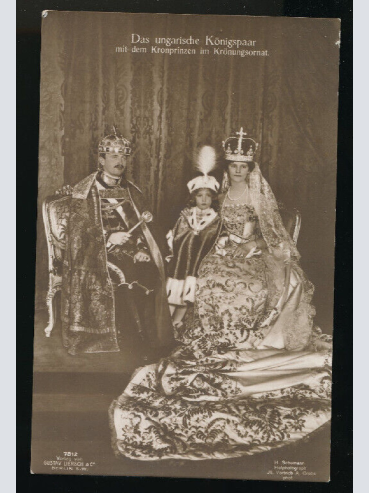 AK Krönung von König Karl und Königin Zitta in Ungarn mit Kronprinz Otto (5146)