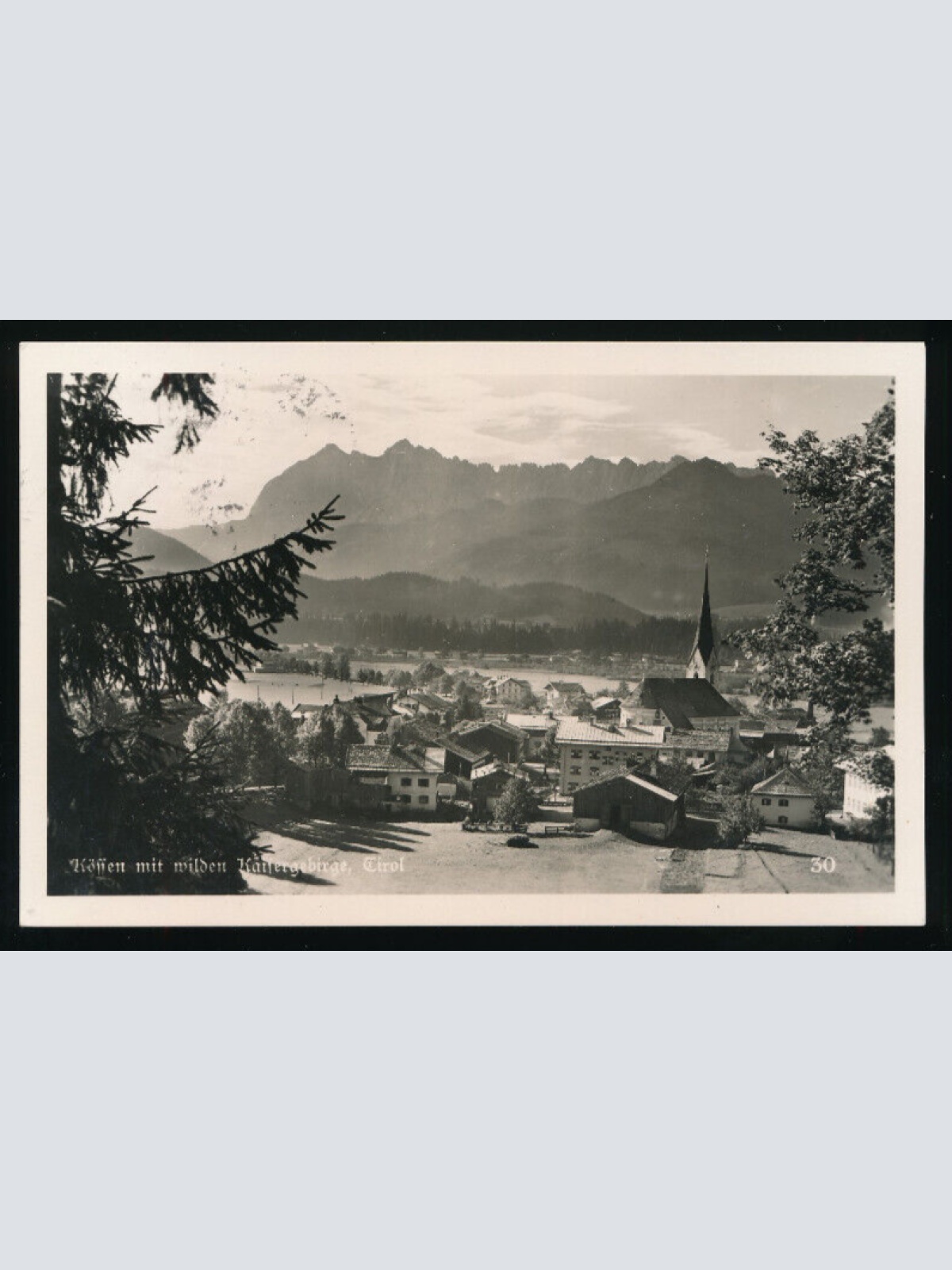 AK aus Kössen mit Wilden Kaisergebirge Tirol (5360)