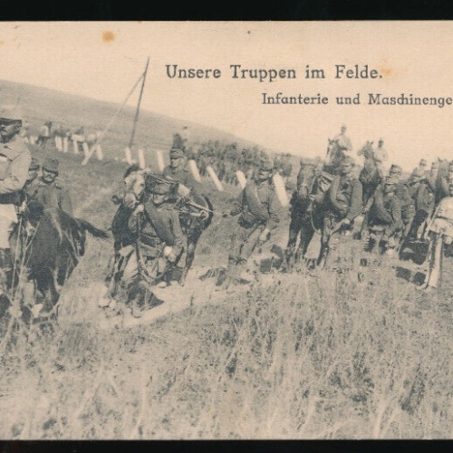 AK unsere Truppen im Felde Infanterie und Maschienengewehr (5048)