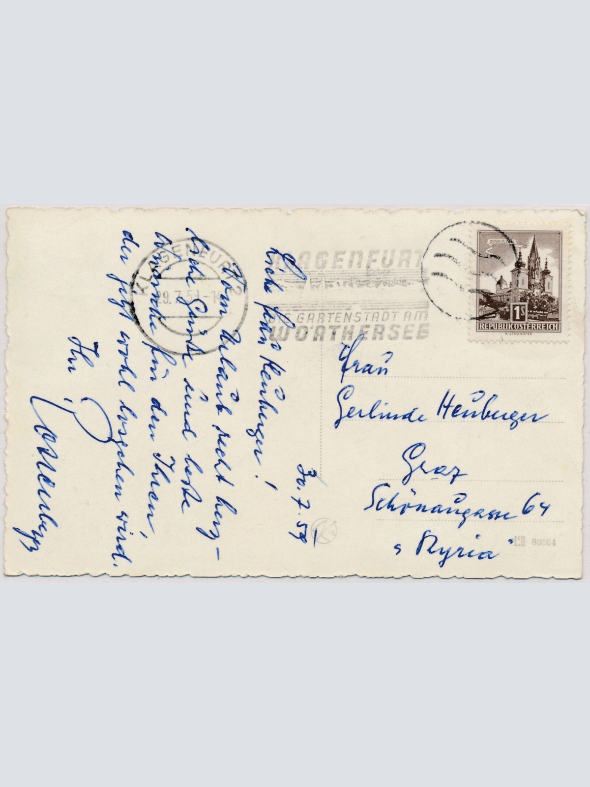 AK, Pörtschach am Wörthersee mit Karawanken, Kärnten (S1406)