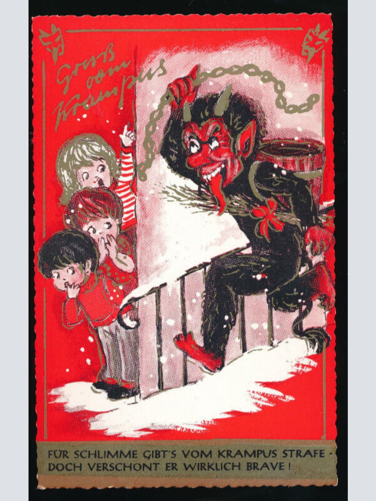 AK Gruß vom Krampus für schlimme gibts vom Krampus strafe (5668)